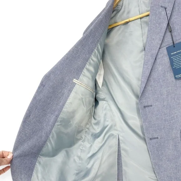 Kenneth Cole Reaction Men's Linen Techni-Cole Suit Modern Fit 38S Jacket 31Wx32L - Picture 7 of 13